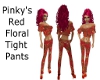 PnkysRedFloralTightPants PnkysRedFloralTightPants
