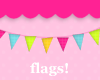 colourful little flags