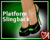 Green Platform Slingback