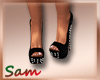 S| Silver Studded Heels