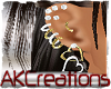 (AK)Hearts earring set