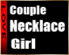 aYY-silver love heart couple necklace For Girls