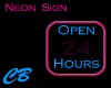 CB Open 24 Hours Neon