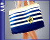 aYY-navy anochor big beach bag )