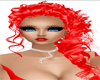 bright red sassy updo