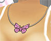 Pink Butterfly Necklace