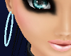 Blue Hoop Earrings