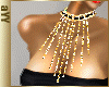 aYY-gold diamond chains diva tassel necklace