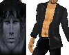 Open jacket faux gray