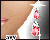 aYY-Dia Drop Earring Red