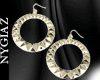 [N] Pyramid Circle Earri