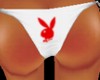 PlayBoy White/Red Thong