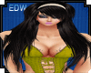 black hair with ribbon