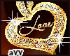 aYY-Gold Heart Ear Love