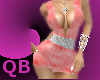 Q~Busty Pink Rain Outfit