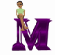 Jr*Purple M Letter Anima
