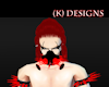 (K) Red Transparent mask
