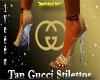 1V Tan Gucci Bling Heels