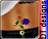 purple rose belly tattoo