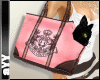 aYY-black animated cat & sassy pink  bag