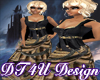 Gold Black Gypsy dress