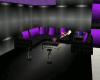 black and purple sofa