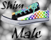 BlkRainbowCheckrd Chucks