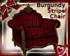 Burgundy Stripe Antique Chair