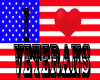 I Love Veterans sticker