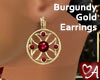 Burgundy & gold earrings