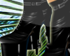 locked black boots