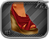 tx� Wedge Shoes } Red