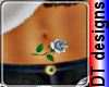 white rose belly tattoo