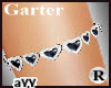 aYY- Black heart Garter