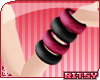 &reg; Pink/Black Bangles L