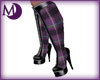 BBW Purple Plaid Boots