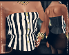 Striped Strapless
