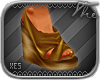 tx� Wedge Shoes } Golden