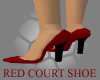deep red court shoe