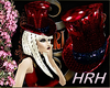 HRH Burlesque Dark Red Top Hat