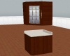Corner cab. Mahogany