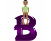 Jr*Purple B Letter Anima