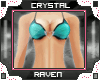 *R* PVC Bikini Teal