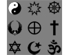 Sq. Symbol Religions bl.