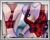 ::red plaid mini vest::