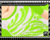 x-Tee Green Zebra Print