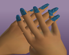 (MSis)Blue Glitter Nails