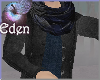 EDEN Denim & Scarf Black