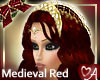 Red hair gold headdress