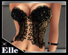 !Black & Gold Lace Top
